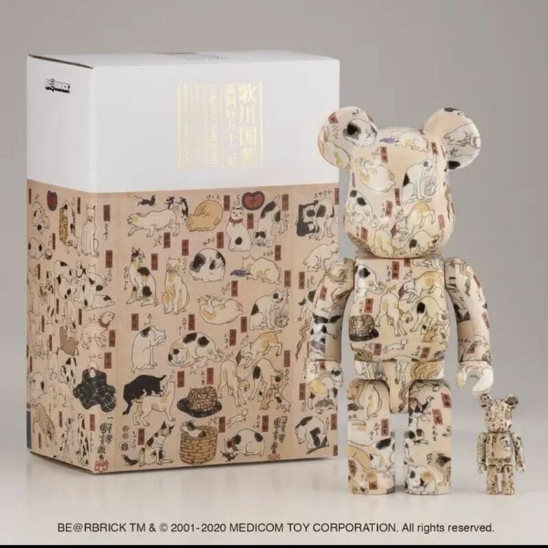 新品未開封 BE@RBRICK 歌川国芳 猫飼好五十三疋 100％ & 400％ ベアブリック メディコムトイ bearbrick medicom toy