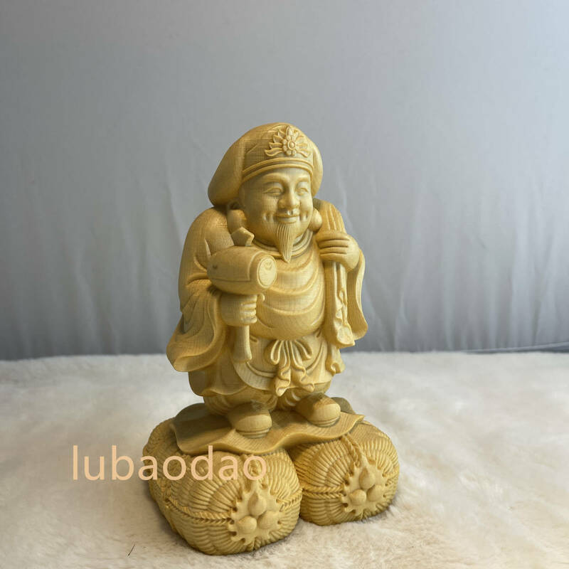 極上品 木彫 七福神 大黒天 木製仏像 細密彫刻 仏師彫り 商売繁盛