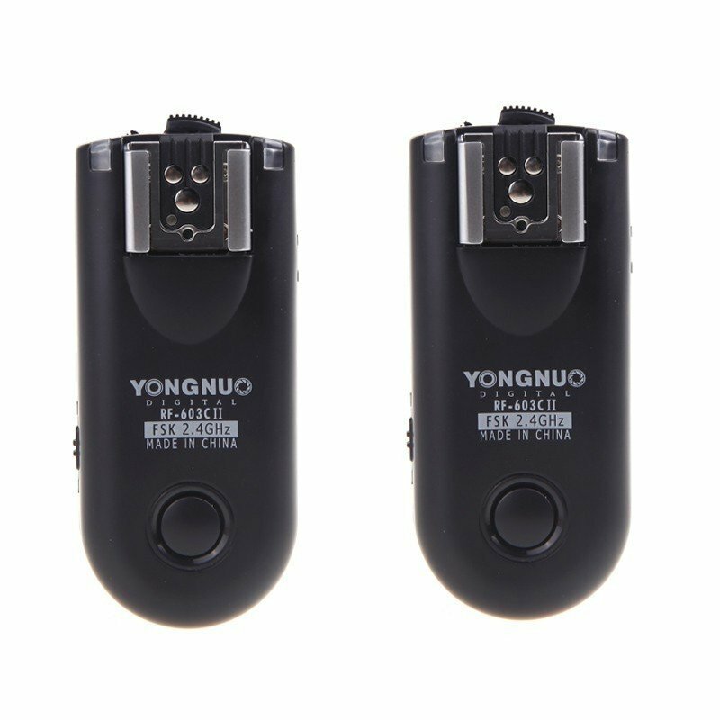YONGNUO RF-603C Canon EOS対応 ラジオスレーブ＆レリーズ 50D 40D 30D 20D 10D D60 D30 5D 5DMkII 7D 1D 1Ds 1DMkII 1DsMkII III IV