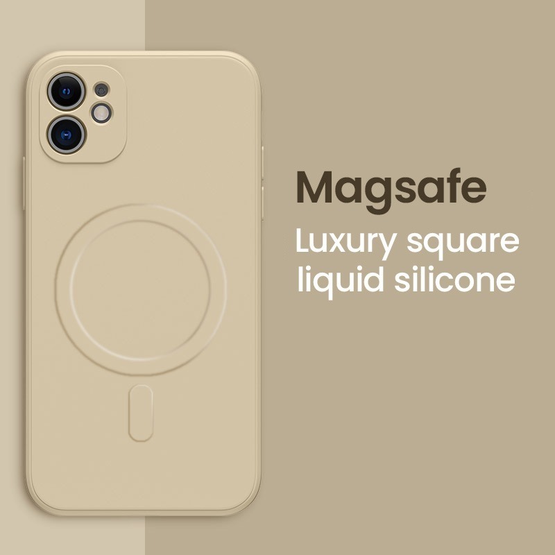 【送料無料】 iPhone 12 Magsafeワイヤレス充電対応 リキッドシリコンケース