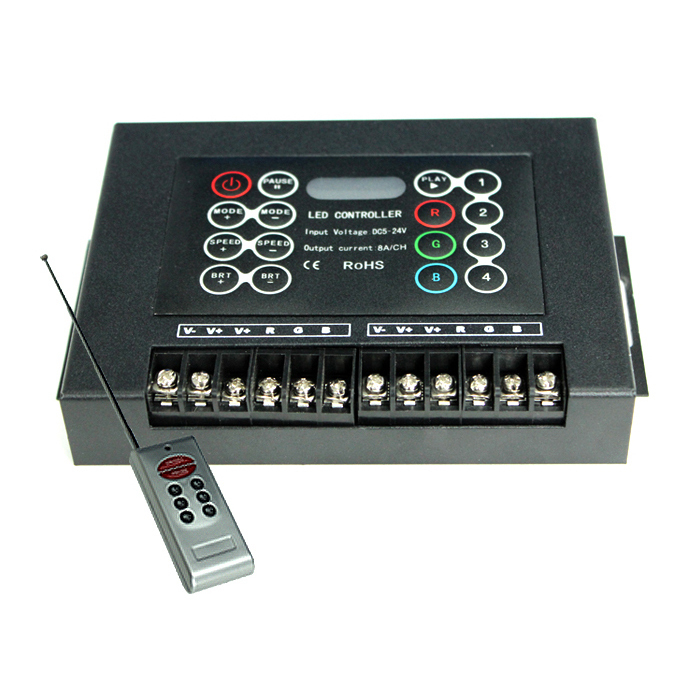 [RGBテープライトの調光に] 8Ax3chx2系統 RGBコントロールユニット【RFリモコン付】RF48A [1セット]