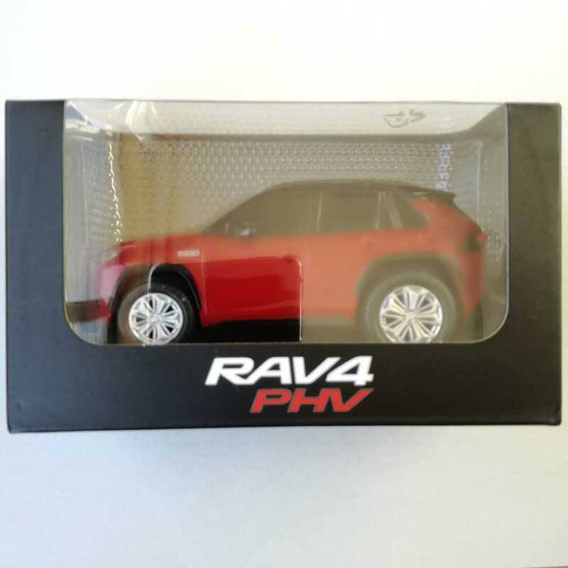 トヨタ 新型RAV4 PHV ラブフォーPHV 非売品 プルバックカー ミニカー 2トーン ブラックマイカxエモーショナルレッドⅡ
