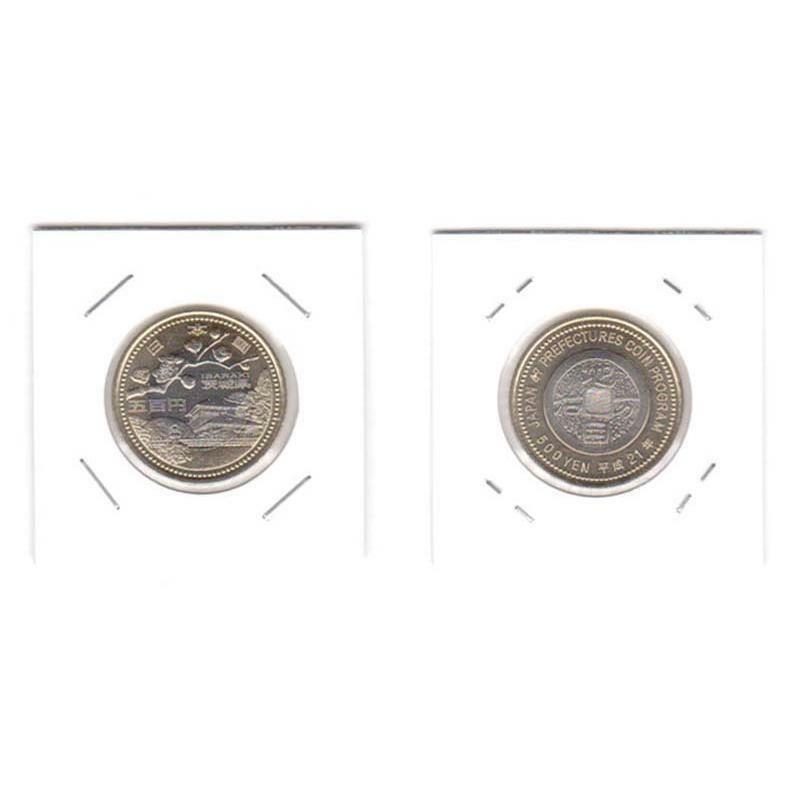 07-106-001 地方自治法施行60周年記念（茨城県） 500円 バイカラー・クラッド貨幣 未使用