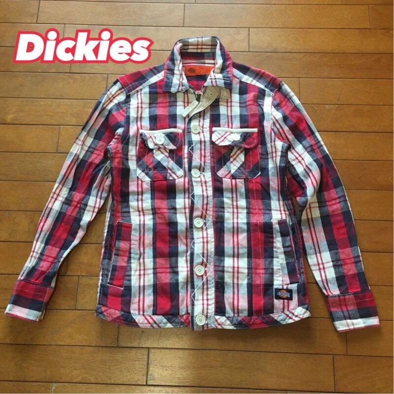 ★【 Dickies 】★ ネルチェック CPOシャツジャケット ★サイズM ★O181
