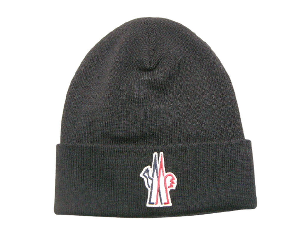 新品 本物■モンクレール GRENOBLEグルノーブル/ニットキャップ/ニットCAP/ビーニー/帽子/ハット/999ブラック黒/メンズ/MONCLER/レディース