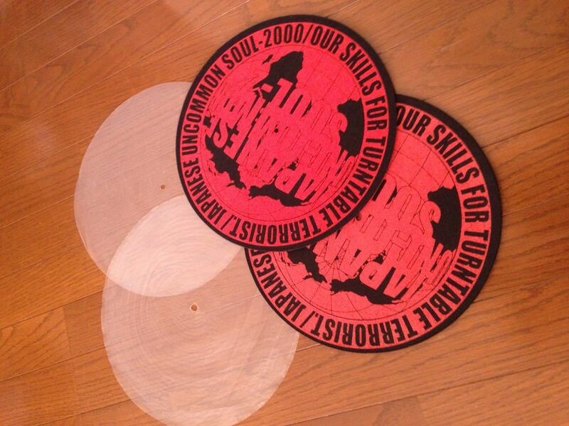 JAPANESE UNCOMMON SOUL 2000 DJスリップマット.スリップシート二枚セット中古品