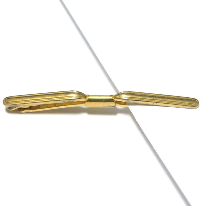 1940s◆アメリカ製 ヴィンテージ 5.3cm カラーピン 金 ゴールド カラーバー カラークリップ シャツ 衿 襟 USA アンティーク