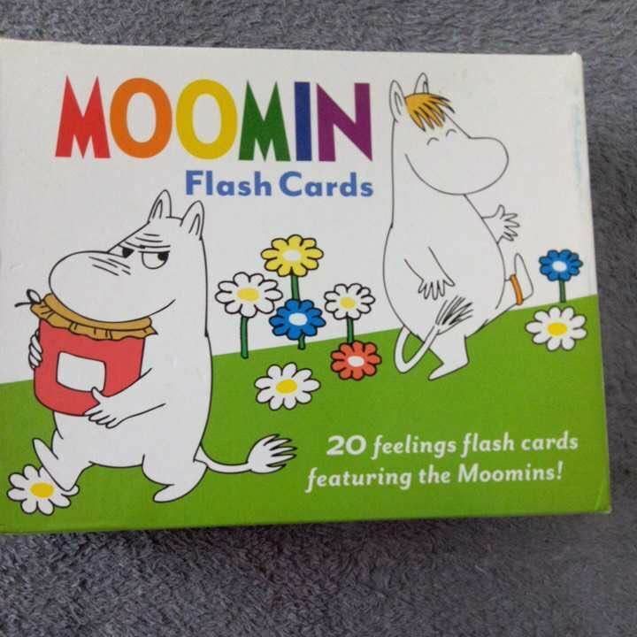 知育玩具　英語ワード　フラッシュカード　気持ち　ムーミン　カード裏表使用できる　40ワード　美品　コストコ購入