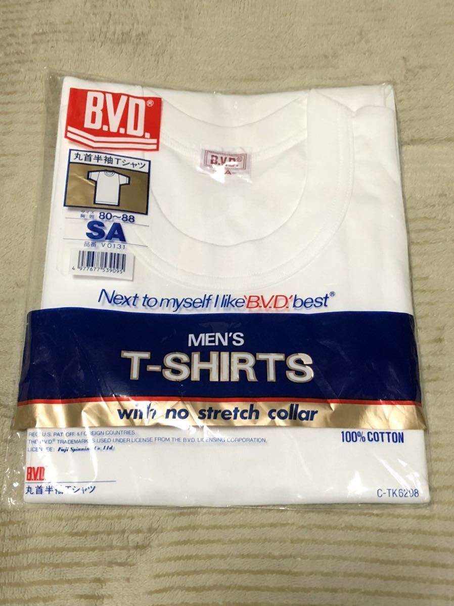 貴重日本製！B.V.D.メンズ用丸首半袖Tシャツ