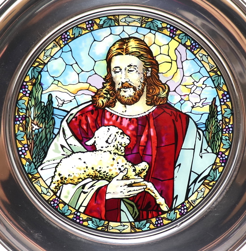 ルイス・C・ティファニー ヴィンテージ ステンドグラス グラスマスターズ社 善き羊飼い 限定生産 グッドシェパード イエス・キリスト 