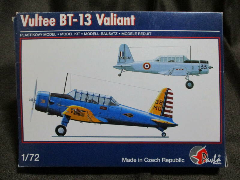 Pavla Models「Vultee BT-13 Valiant」1/72 プラモデル／パブラモデルズ ヴァルティー ヴァリアント アメリカ航空隊基本練習機 　(B3-106