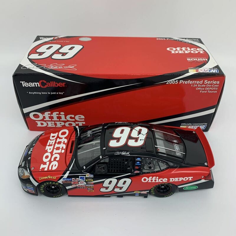 Team Caliber 2005 Preferred Series 1:24 Scale Die-Cast Office DEPOT Ford Taurus NASCAR