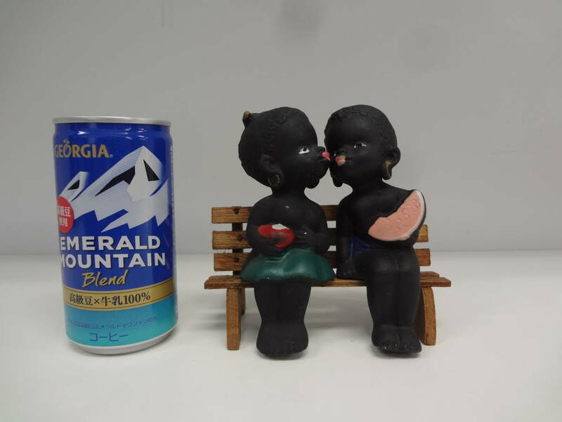 ●○昭和レトロ　陶器製　クロンボ人形　黒人坊や○●