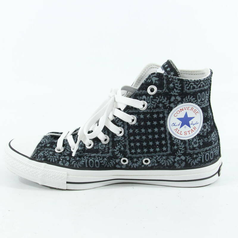 【レア】CONVERSE ALL STAR REYN SPOONER HI HAWAII レインスプーナー ハイ US8.5 27cm ブラック 総柄 ハイカット コンバース オールスター