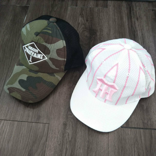 阪神タイガース キャップ 2個セット フリーサイズ 帽子 刺繍 白×ピンク 迷彩柄 鳥谷敬 tigers 応援グッズ