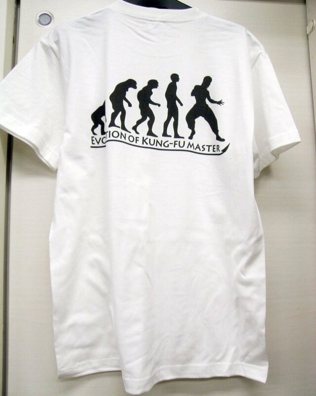 進化 evolution Tシャツ 白 カンフーマスター 拳法 S/M/L/XL 白 新品 武術 ブルースリー?空手 ジークンドー 極真 テコンドー