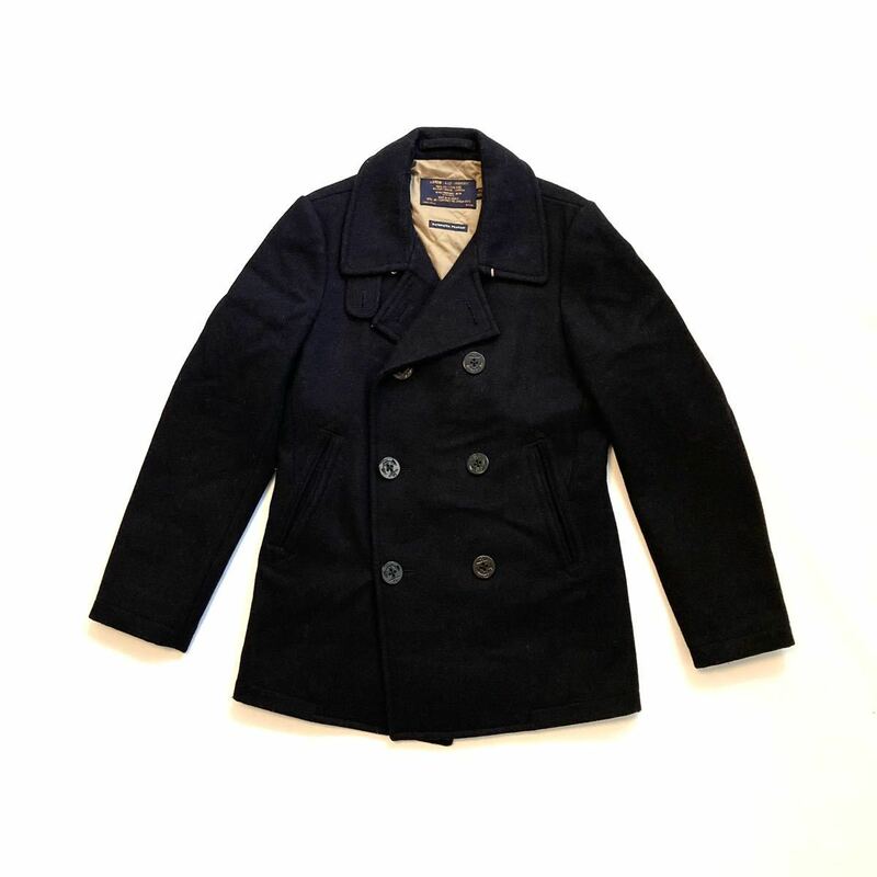 ◆J.CREW◆Thinsulate Bayswater PEACOAT Navy XS ジェイクルー Pコート ピーコート ネイビー ウール シンサレート 8ボタン コート