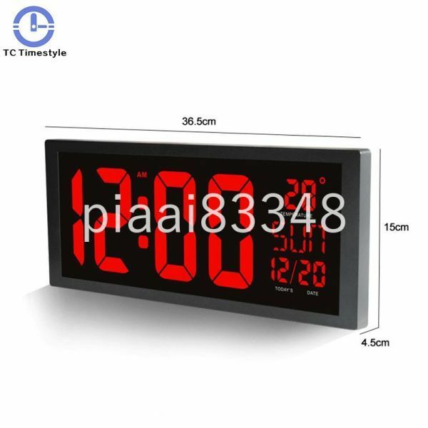 CX101:電子壁時計大型 Led スクリーン時計カレンダー温度計週間電子デジタル壁/デスククロックのホーム飾る