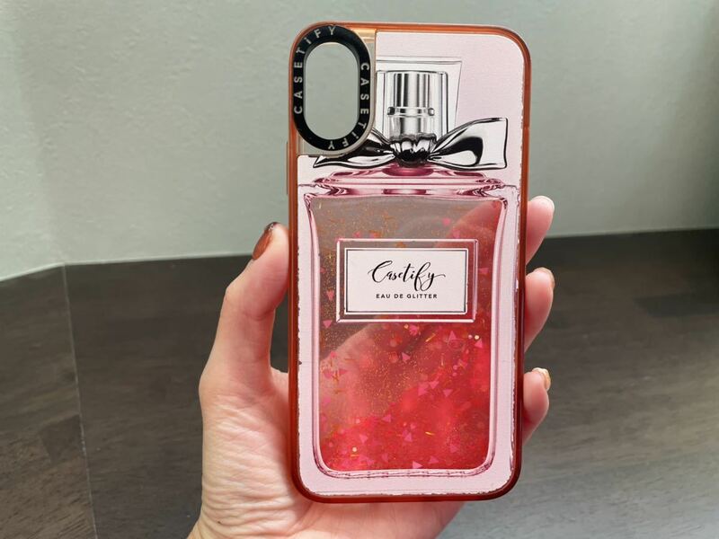 中古 CASETiFY ケースティファイ iPhone X/Xs 蓄光 ピンク