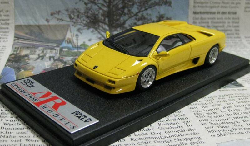 ☆レア絶版☆世界499台*MR*1/43*1993 Lamborghini Diablo VT Roadster イエロー*ランボ≠BBR