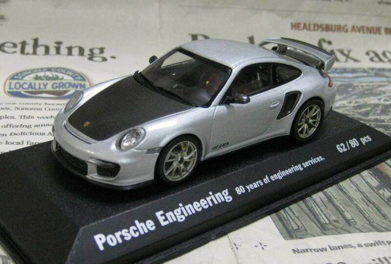 ★激レア*ディーラー限定*世界80台*Minichamps*1/43*Porsche 911 GT2 RS 2010 シルバー/ブラック