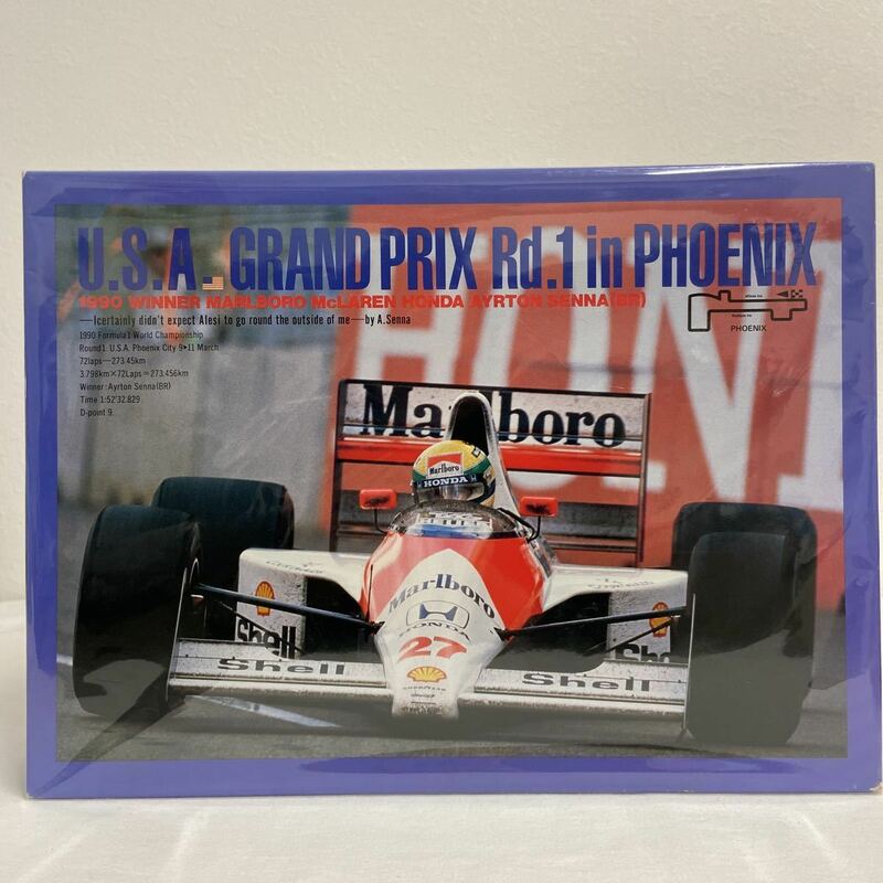 希少 当時物 mf アイルトン・セナ ジグソーパズル 1000ピース F1 1990年 U.S.A. GP Rd.1 PHOENIX HONDA Marlboro McLaren MP4/5b マルボロ