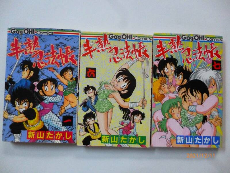 ☆半熟忍法帳☆1、6、7巻☆新山 たかし・著☆