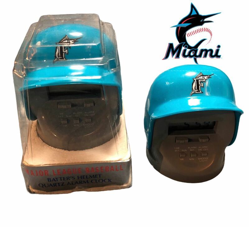 激レア　DEADSTOCK 90年　当時物　MLB ヘルメット時計　フロリダ　マーリンズ　Florida