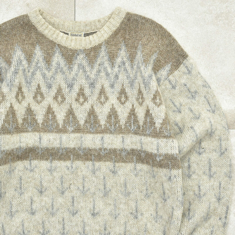 BORO 80's Hilda ltd Nordic sweaterメンズ L相当 80s アイスランド製 ヒルダ ノルディック セーター 北欧