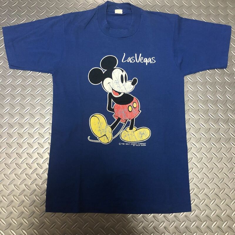 70s 80s USA製 ビンテージ MICKEY MOUSE ミッキーマウス Tシャツ sizeS Disney Velva Sheen ベルバシーン ヴィンテージ
