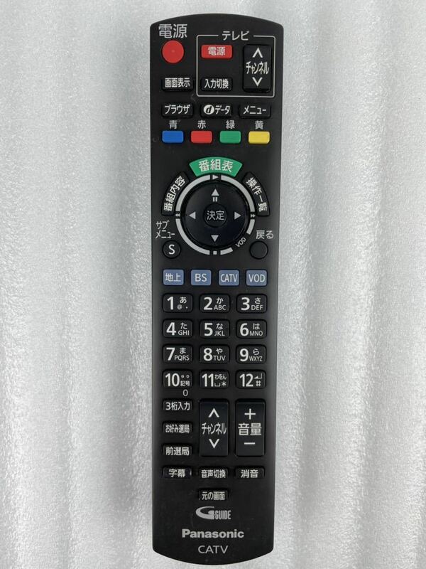 勇730 Panasonic テレビリモコン CATV G-GUIDE『N2QAYB000573』