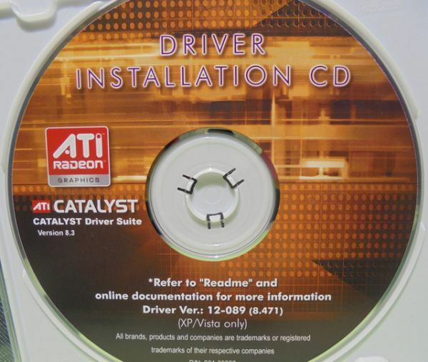 ATI RaDeon CATALYST DRIVER INSTALLATION CD／XP/Vista only