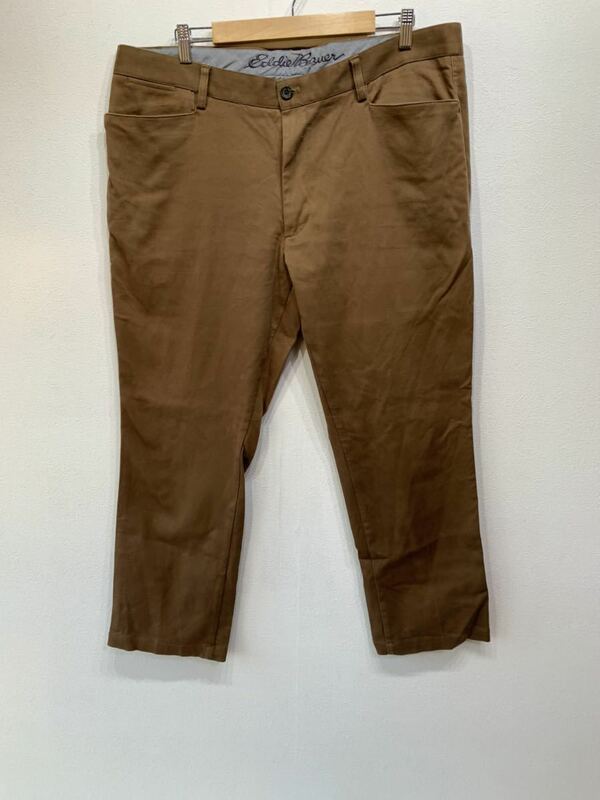 【人気】Eddie Bauer/エディバウアー　パンツ　メンズ　サイズ40×30　 茶／ブラウン　チノパン　大きいサイズ　　　　K1240