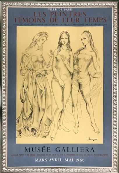 【特価】　≪　　藤田嗣治　　≫　　オリジナルリトグラフ【石版画 】　　 LAS TRES GRACIAS 　　 1960年　　　レオナールフジタ