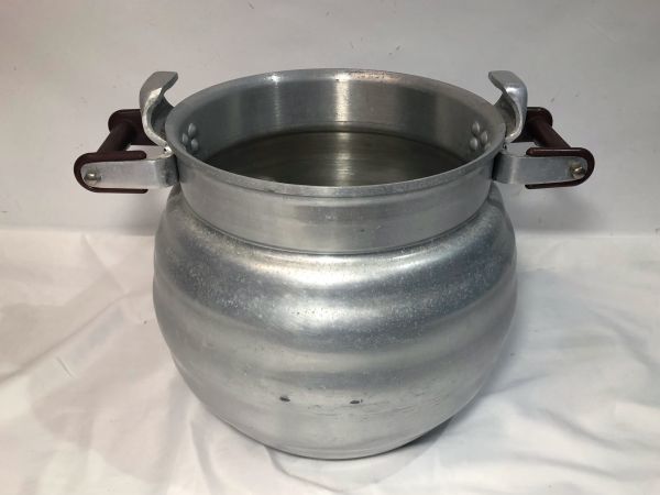 希少 アルミ ミルク缶? DIGESTEUR 両手持ち 両手鍋 珍品 外寸約29cm 高さ約32cm 詳細不明 ガーデニング プランター インテリア 現状品