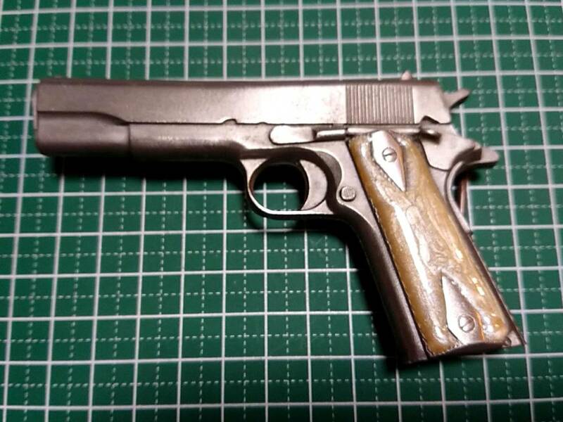 ★M1911コルトガバメントタイプ拳銃バックル米国製1979年Bergamot