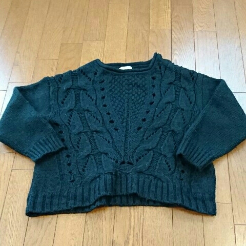 earthセーター・黒・サイズF