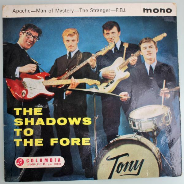 T-568 UK盤 珍品 MONO 4曲盤 The Shadows シャドウズ The Shadows To The Fore/Apache/Man Of Mystery/The Stranger/F.B.I. SEG 809445 RPM
