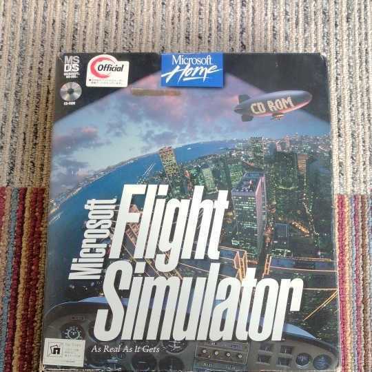 ジャンク　PCソフト　マイクロソフト　フライトシュミレーター　5.10　CD　Microsoft　flight　simulator　レトロ　当時物　MS-DOS