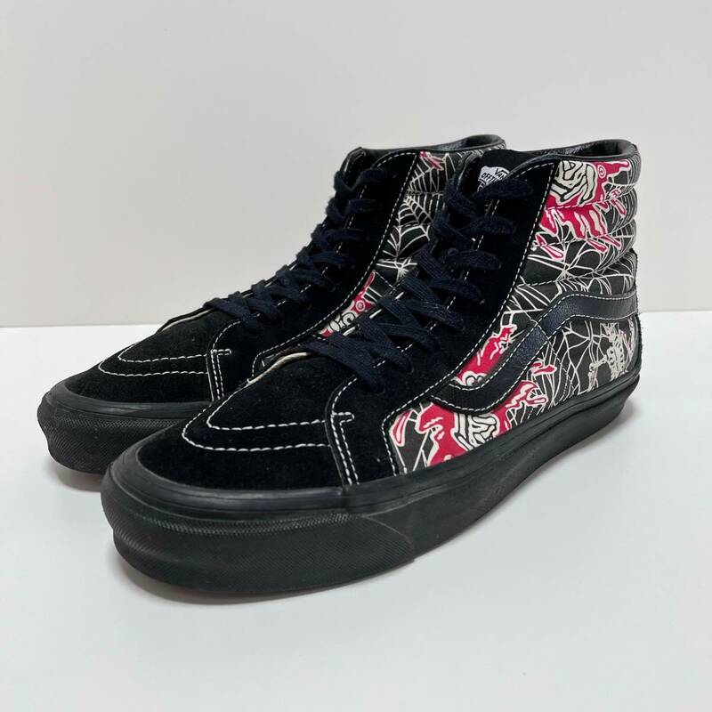 VANS バンズ SK8-HI 38 DX スケートハイ ANAHEIM FACTORY スカルスパイダー OG BLACK/OG SPIDER WEB スケハイ ハイトップ ブ 28cm US10