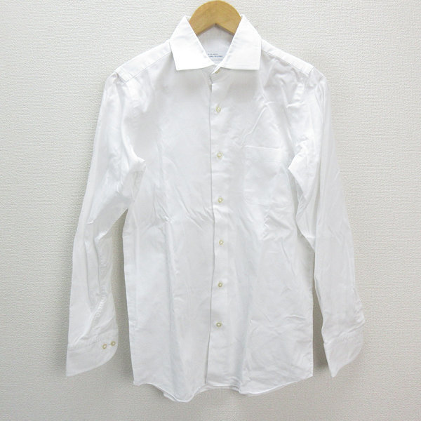 s■ユナイテッドアローズ/GREEN LABEL RELAXING SLIM FIT ボリゾンタルカラー ワイシャツ/長袖シャツ【39】白/MENS/26【中古】