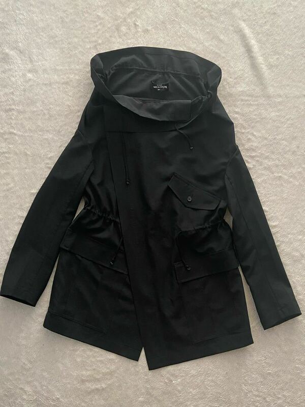 美品 tricot COMME des GARCONS sizeS ブラック 黒 立体裁断 ミリタリー コート ジャケット トリコ コムデギャルソン AD2002