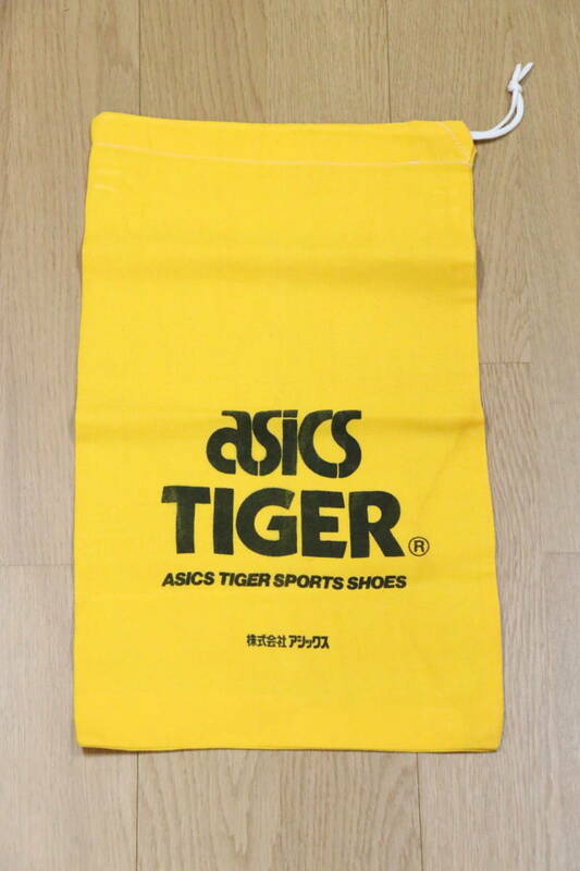 asics TIGER（アシックスタイガー）巾着シューズ袋　黄色/イエロー　靴　クツ　長期保管品