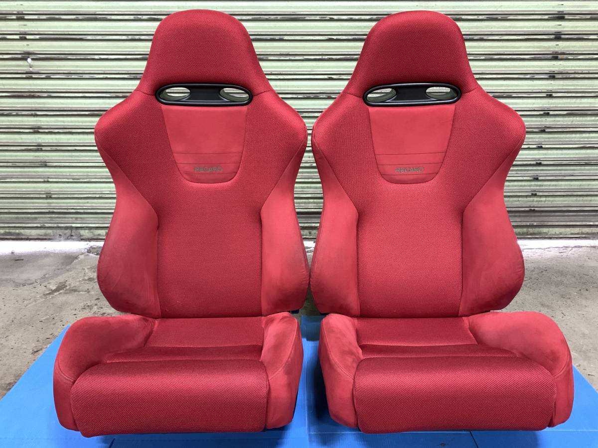 超希少の美品! 赤 レカロシート SP-J EP3 シビック タイプR 前期 純正 RECARO TYPE-R 運転席 助手席 セミバケットシート CIVIC 左右 レッド