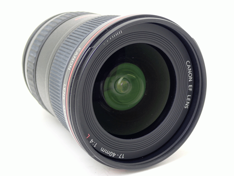 ☆美品☆　 Canon 広角ズームレンズ EF17-40mm F4　L USM　レンズフード（EW-83E）付　送料無料！！