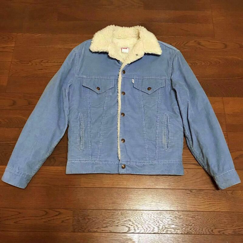 Levi's リーバイス コーデュロイ ボア ジャケット 36 S M ビンテージ 80 90 made in USA ボア G ジャン ボア デニム ブルー ヴィンテージ