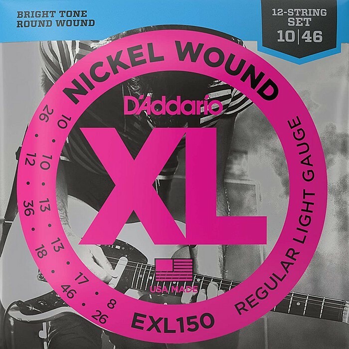 12弦用 D'Addario EXL150 Nickel Wound 010-046 ダダリオ エレキギター弦