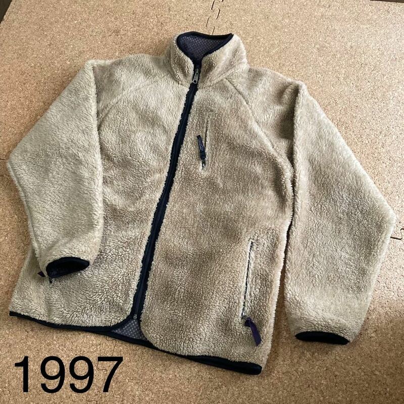 Mサイズ 美品【1997・USA製】patagonia レトロ・カーディガン NAT ナチュラル 希少レトロカーキ米軍ミリタリーMARS 廃盤23022S7 アメリカ製