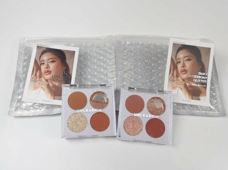 中古韓国コスメ★UNLEASHIA GET JEWEL PALETTE ジュエルパレット アイシャドウ 2種セット