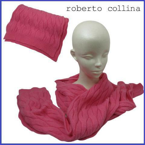 定価34,100円 ロベルトコリーナ ROBERTO COLLINA カシミヤ100％ ケーブル ニット マフラー ストール ショール イタリア製 カシミア